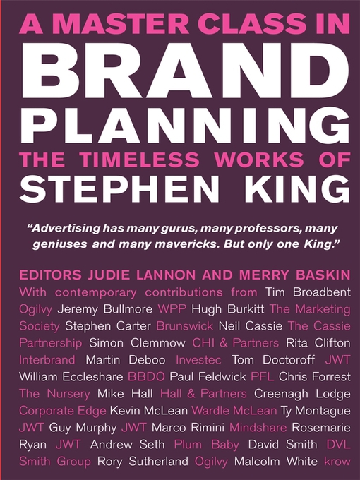 Title details for A Master Class in Brand Planning by Judie Lannon - Available